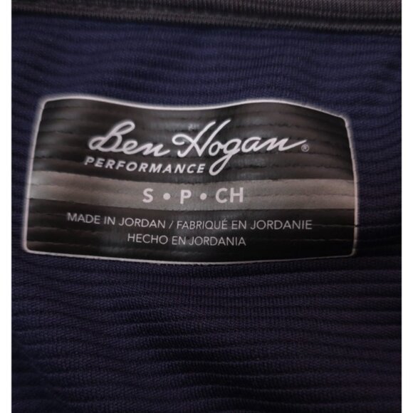 Ben Hogan Performance Mens Small Blue Textured Short Sleeve Golf Polo Shirt - Picture 11 of 12